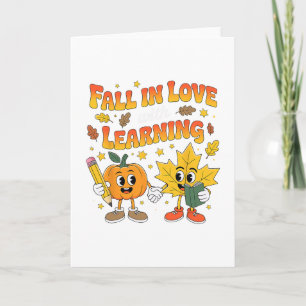 Fall In Love With Learning Prek Kindergarten Fall Card