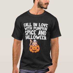 Fall in Love with Pumpkin Spice and Halloween Desi T-Shirt