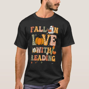 Fall In Love With Reading Book Autumn Pumpkin And T-Shirt