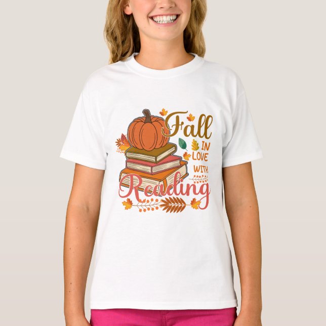 FALL IN LOVE WITH READING T-Shirt (Front)
