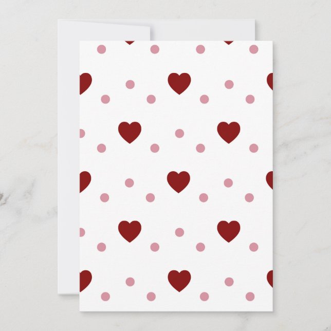 Fall in Love with These Seamless Heart Patterns Invitation (Front)