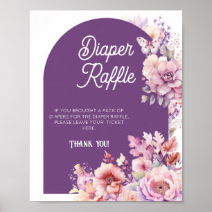 Fall in loveDiaper raffle floral baby in bloom Poster