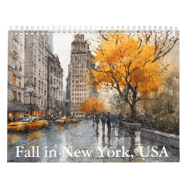 Fall in New York-USA Calendar (Cover)