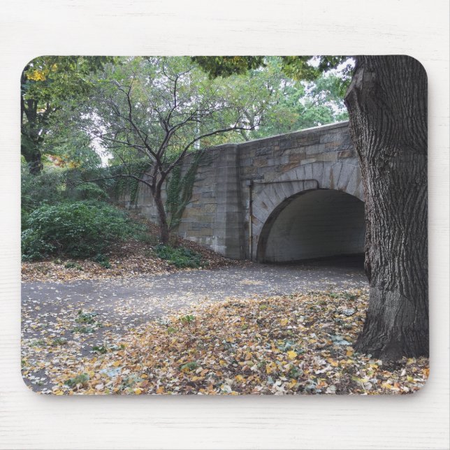 Fall in Riverside Park Stone Archway New York NYC Mouse Pad (Front)