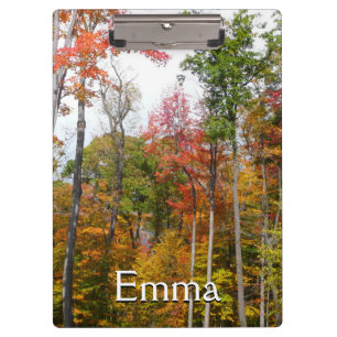 Fall in the Forest Colourful Autumn Photography Clipboard