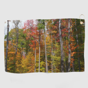 Fall in the Forest Colourful Autumn Photography Golf Towel