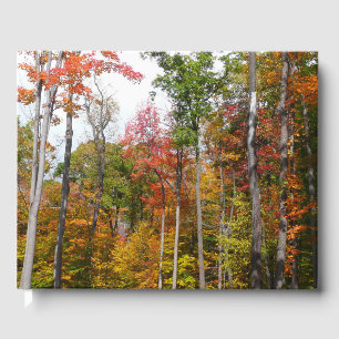 Fall in the Forest Colourful Autumn Photography Guest Book
