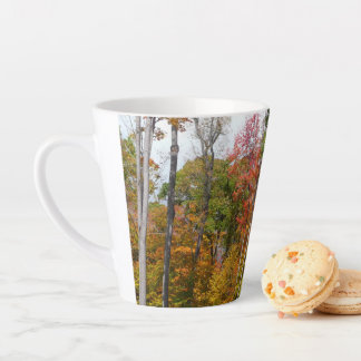 Fall in the Forest Colourful Autumn Photography Latte Mug