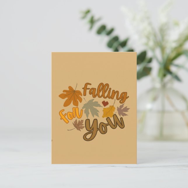 Fall(-ing) For You Postcard (Standing Front)