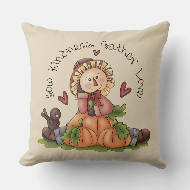 Fall Inspirational Throw Pillow (Front)