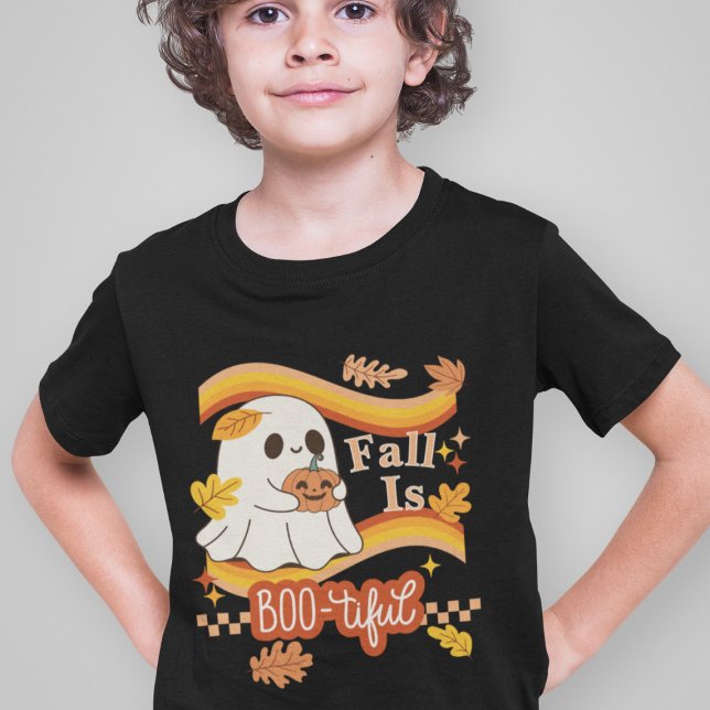 Fall is Boo-tiful - Fall is Beautiful - Ghost  Tri-Blend Shirt (This item is for display purposes only to illustrate the design element. )