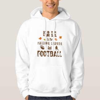 Fall Is For Falling Leaves and Football Brown  Hoodie