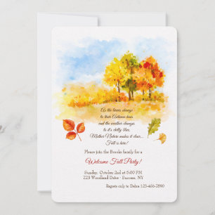 Fall is Here Invitation