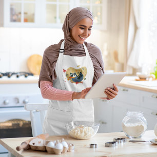 Fall Is In Air With Swinging Racoon Long Apron