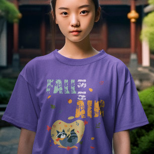 Fall Is In Air With Swinging Racoon T-Shirt