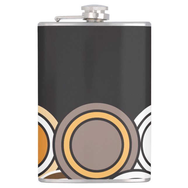 Fall is in Full Circle Hip Flask (Front)