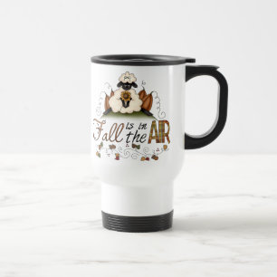 "Fall is in the Air" Autumn Sheep Travel Mug