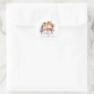 Fall Is In The Air Classic Round Sticker
