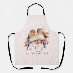 Fall Is In The Air – Cute Birds & Autumn Leaves Apron