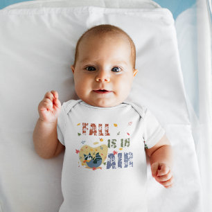 Fall Is in the Air Racoon Autumn Baby Bodysuit
