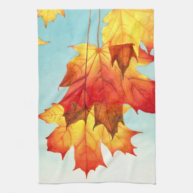 Fall is in the Air! Tea Towel (Vertical)