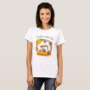 Fall is in the Air Typography with Squirrel T-Shirt