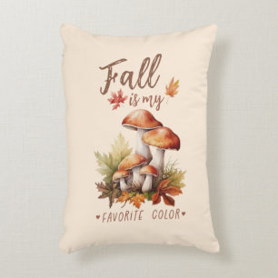 Fall Is My Favourite Colour – Mushrooms & Leaves Decorative Cushion