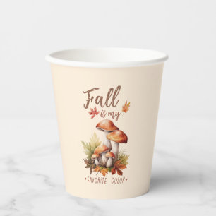 Fall Is My Favourite Colour – Mushrooms & Leaves Paper Cups