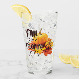 Fall Is My Favourite Colour – Pumpkins & Leaves Glass