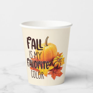 Fall Is My Favourite Colour – Pumpkins & Leaves Paper Cups