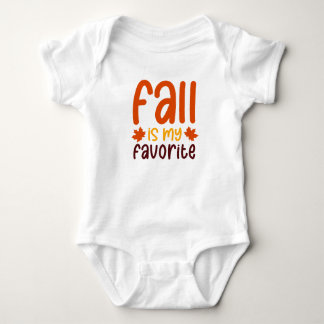 Fall Is My Favourite - Cosy Autumn Quote Design Baby Bodysuit