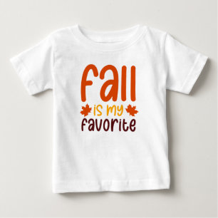Fall Is My Favourite - Cosy Autumn Quote Design Baby T-Shirt