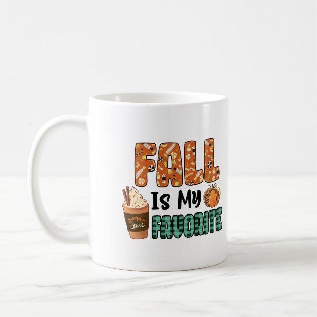 Fall is My Favourite Personalised Coffee Mug (Left)