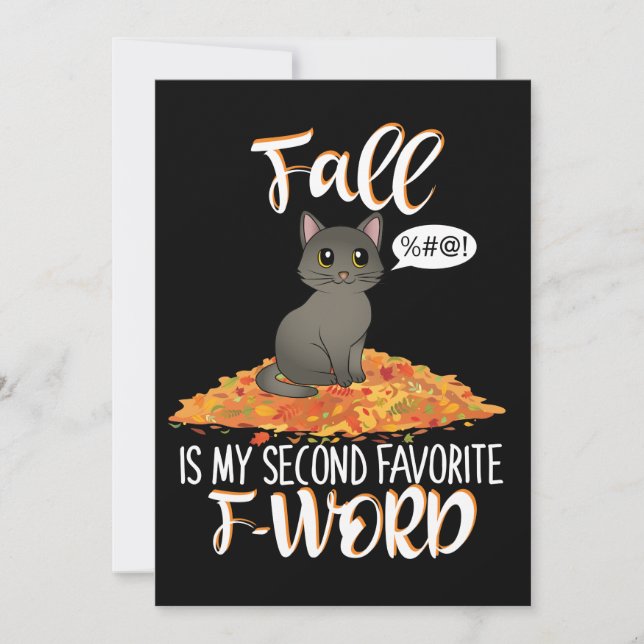 Fall is My Second Favourite F-Word - Cute Cat (Front)