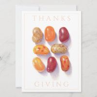 FALL JELLY BEANS Thanksgiving 5.5x7.5 Flat Card