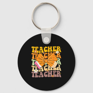Fall Kids Student Coquette Bow Pencil Autumn Fall  Key Ring