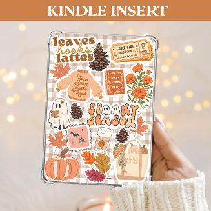 Fall Kindle Insert Autumn Cosy Bookish Pumpkin Holiday Card