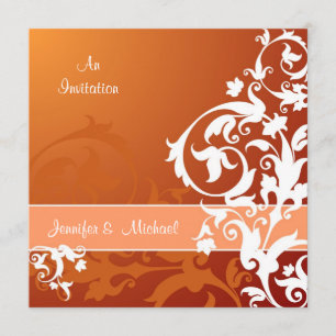 Fall Lace Wedding Invitation