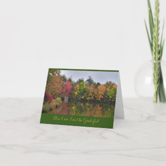 Fall Landscape Thanksgiving Thank You Holiday Card