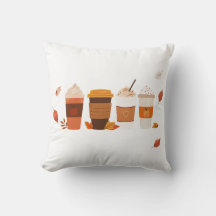 Fall Latte & Pumpkin Pillow