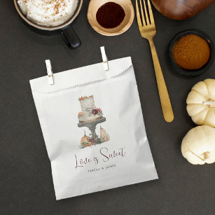 Fall Layer Cake "Love is Sweet" Personalised Favour Bags