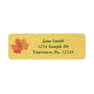 Fall Leaf Address Label