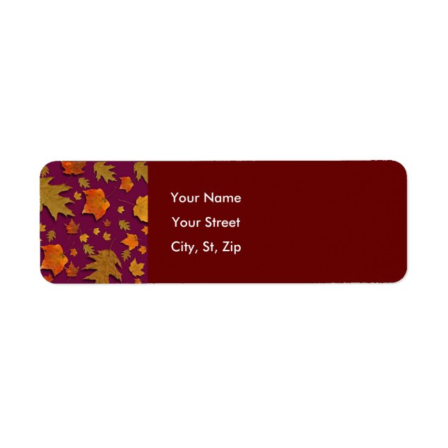 Fall Leaf Address label (Front)