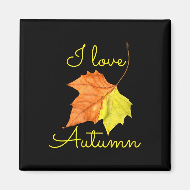 Fall Leaf Autumn September  Magnet (Front)