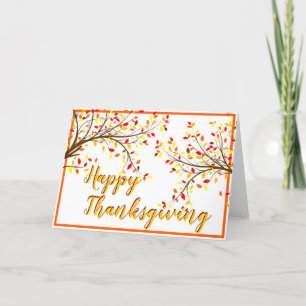 Fall leaf branches custom Folded Holiday Card