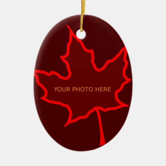 Fall Leaf Ceramic Tree Decoration (Front)