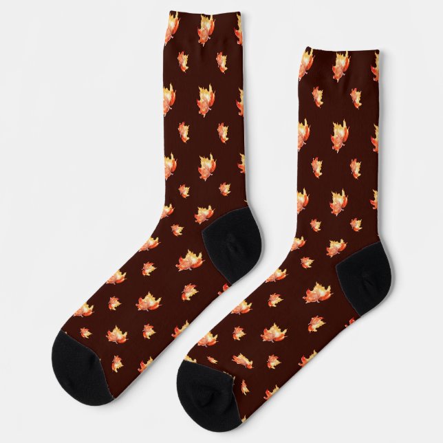 Fall Leaf Coloured Socks (Left)