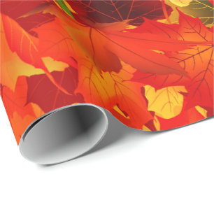 Fall Leaf pattern wrapping paper