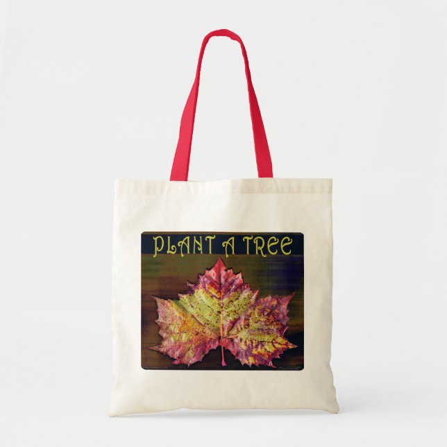 Fall Leaf Plant A Tree Tote Bag (Front)