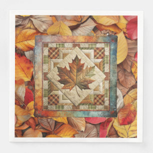 Fall Leaf Rustic Autumn Paper Napkin